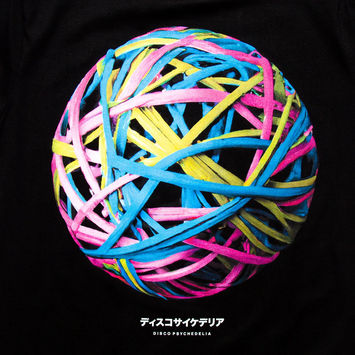 010 Disco Psychedelia Front Print - Tshirt - Black