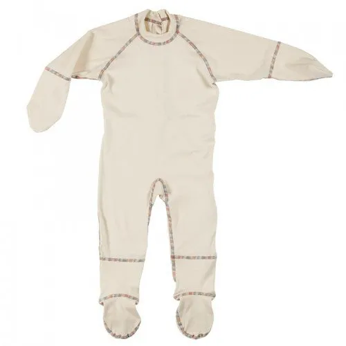 100% Organic Cotton Eczema Sleepsuit for Kids with Scratch Mitts and Footies