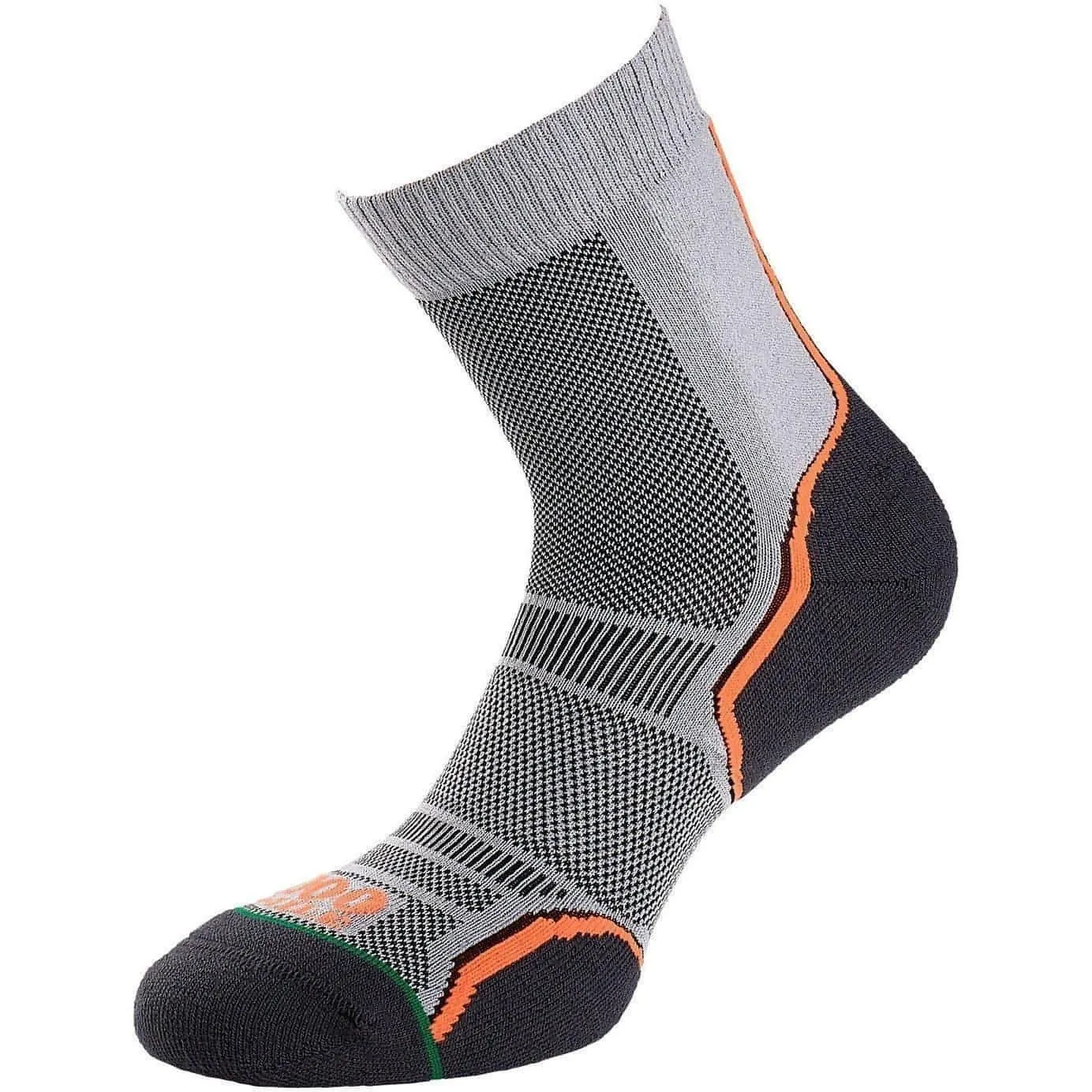 1000 Mile Trail (2 Pack) Mens Running Socks - Grey