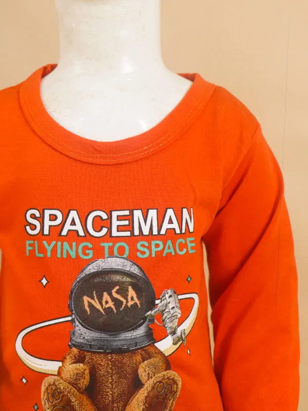 1Yr - 4Yrs Space Orange Suit For Kids RG BS71