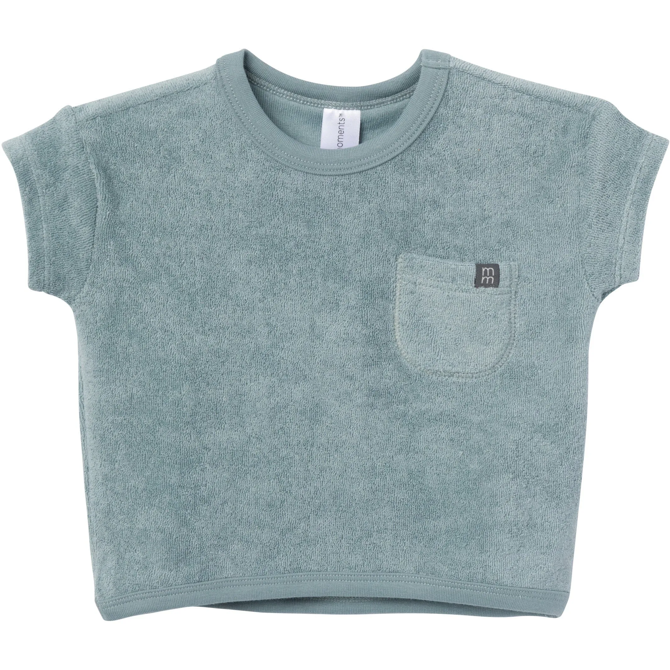 2-Piece Baby Boys Teal Shirt and Shorts Set