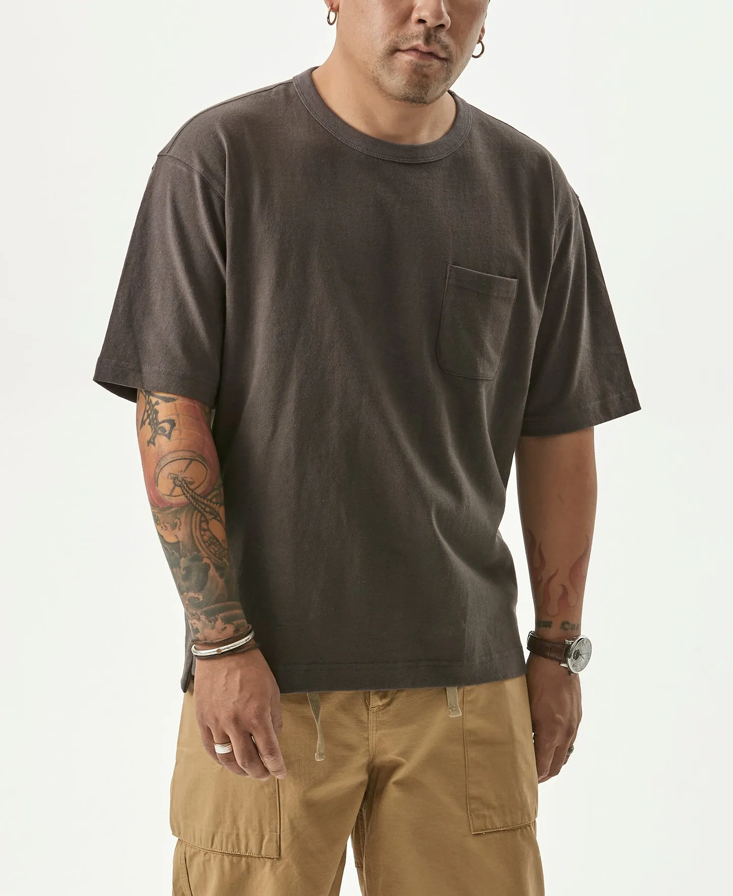 9.8 oz Cotton Classic Pocket T-Shirt - Dark Gray