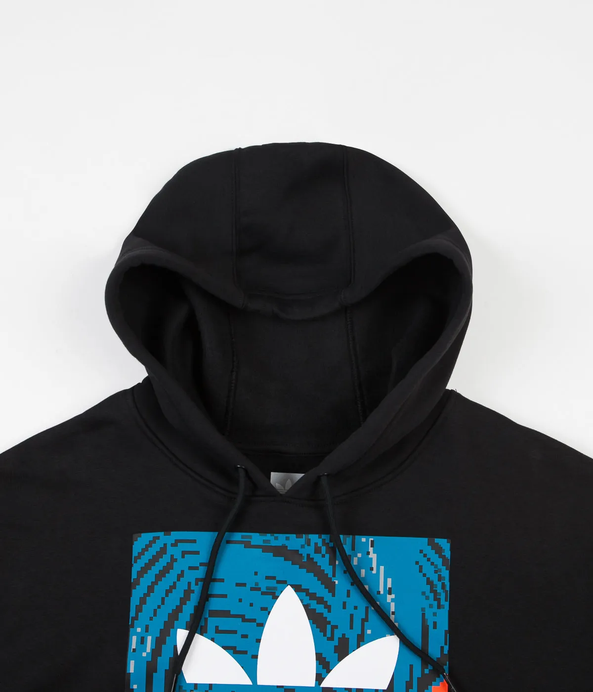 Adidas BB Print Hoodie - Black / Active Teal / Active Orange