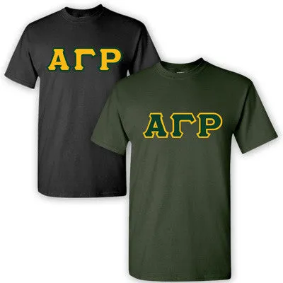 Alpha Gamma Rho Lettered T-Shirt, 2-Pack Bundle Deal - TWILL