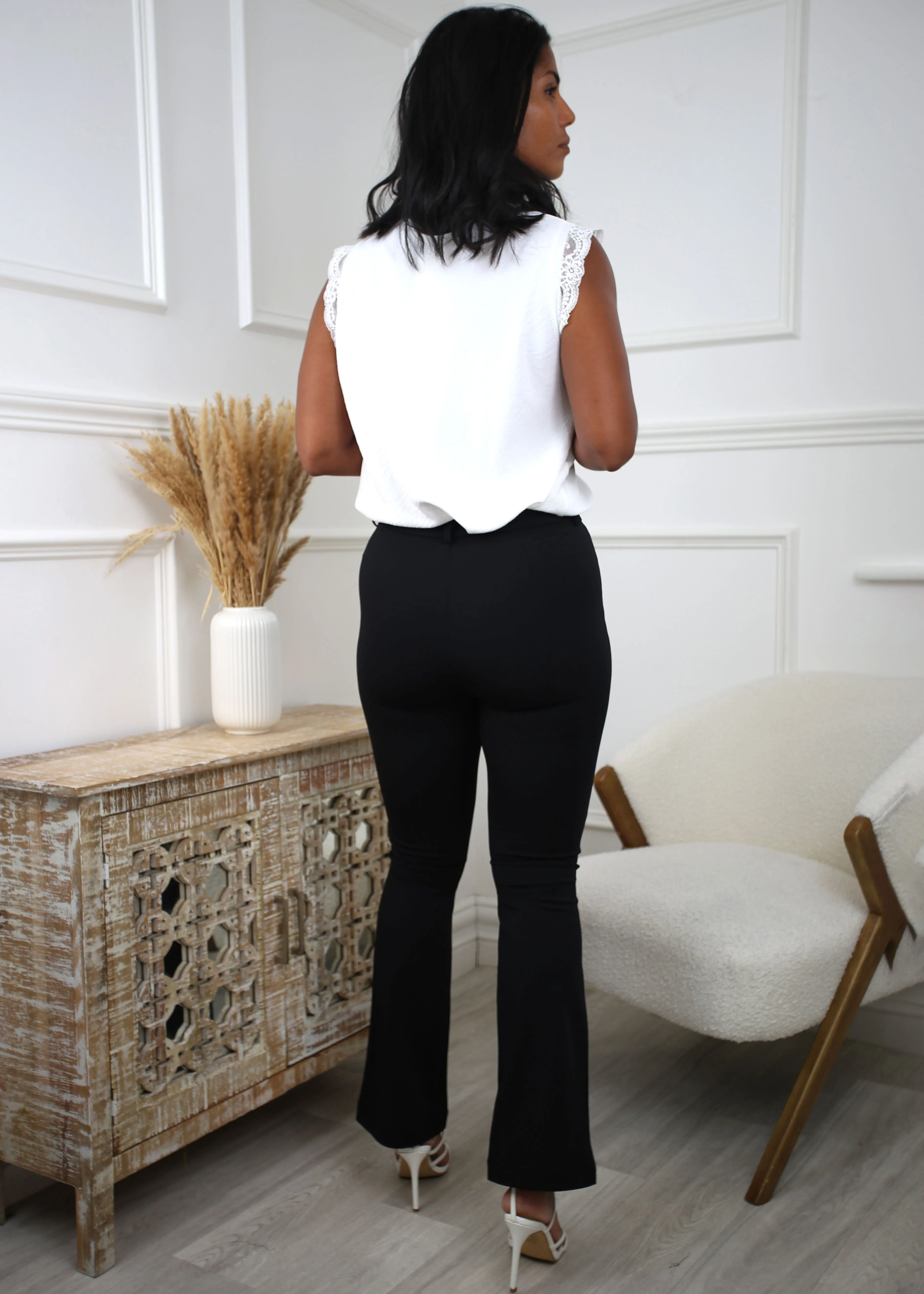 Amira Black Flared Trousers