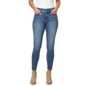 Angels Forever Young Women's High Rise Tummy Tech Curvy Skinny Ankle Jeans