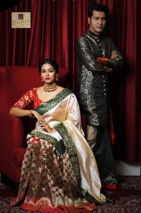 Anirban & Sohini Signature- Kurta-Saree Couple set