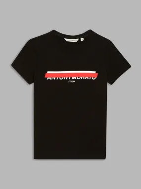 Antony Morato Kids Black Logo Regular Fit T-Shirt