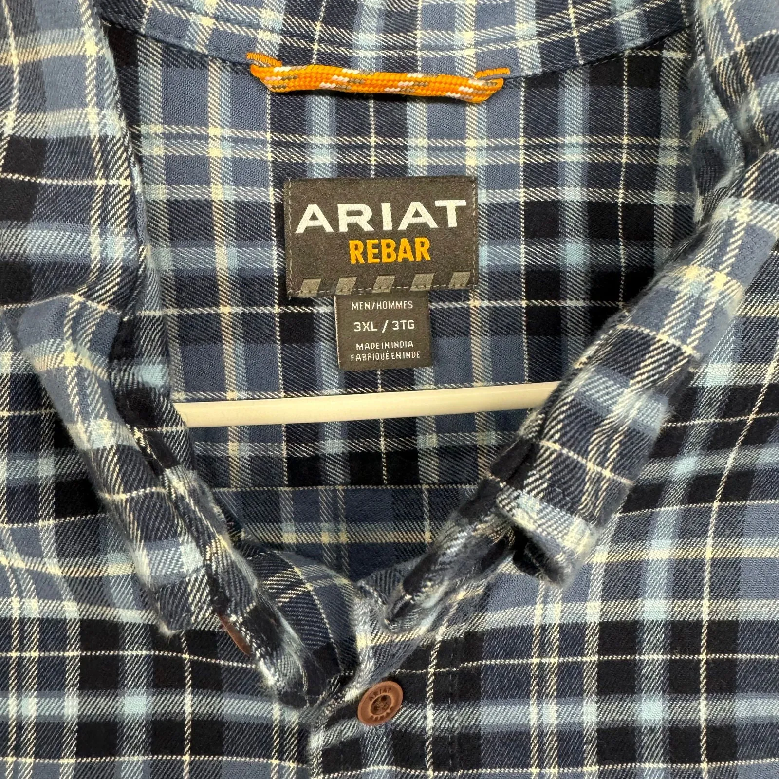 Ariat Rebar | Plaid Flannel Durastretch LS Work Shirt | Color: Blue | Size: 3XL | NWT