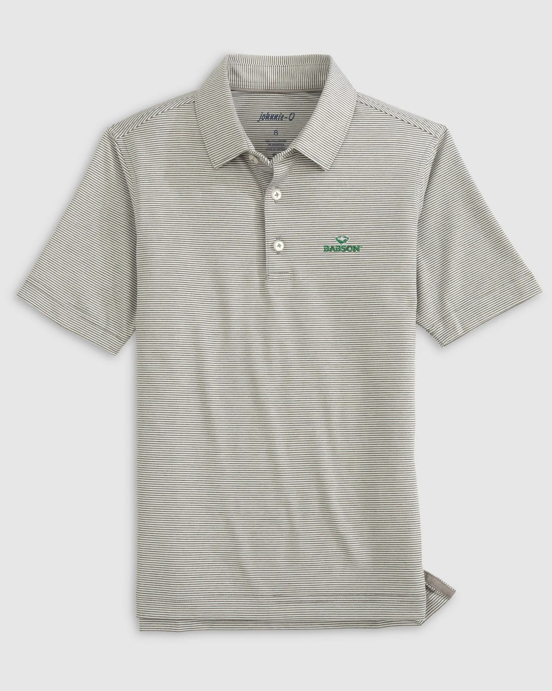 Babson College Lyndonn Jr. Striped Jersey Performance Polo