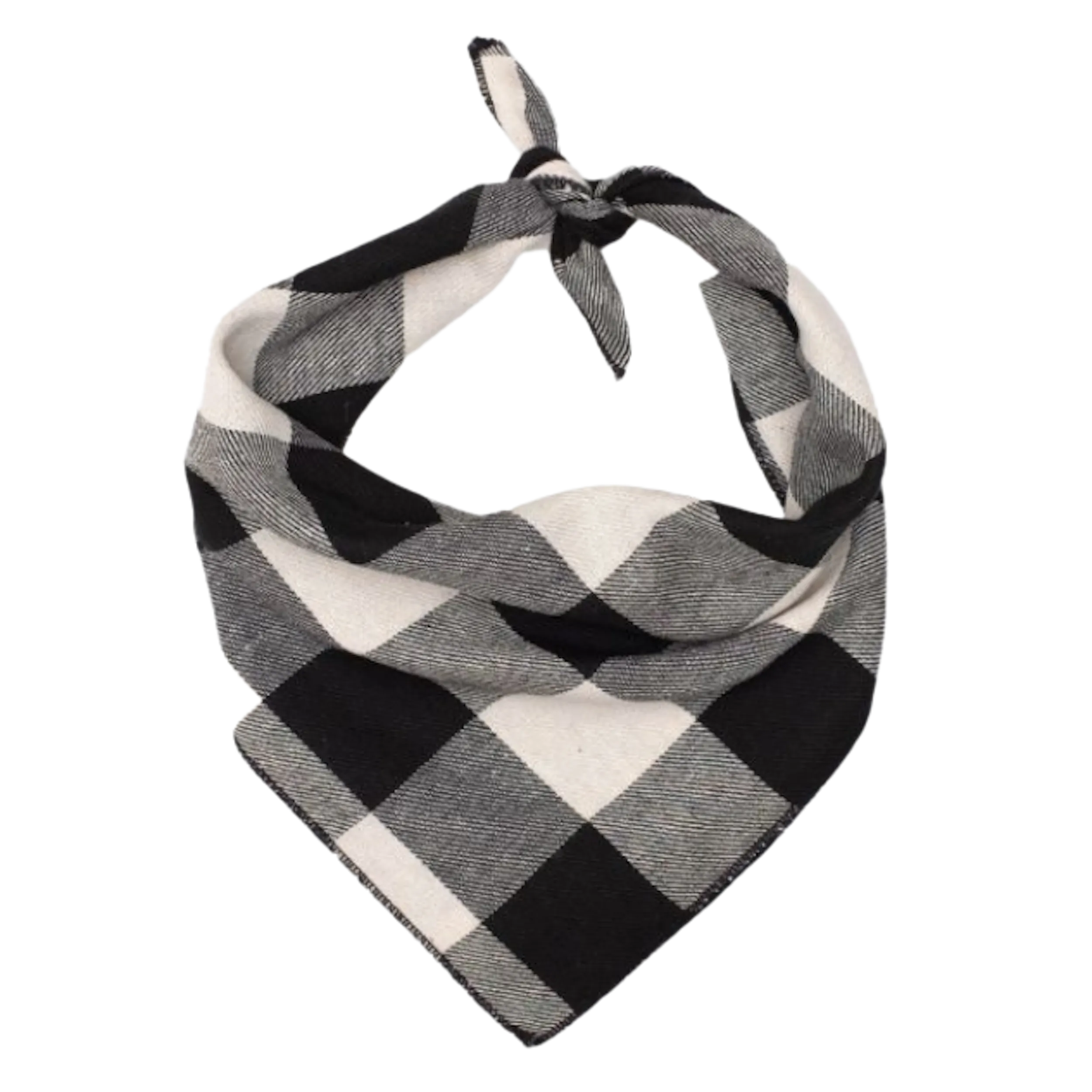 Bandana | Black & Off-White Buffalo Check