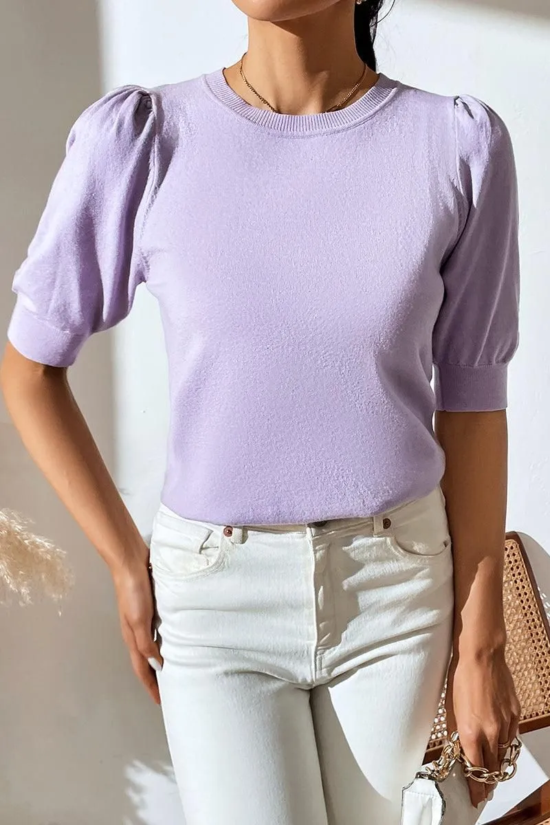 BASIC DAILY SHORT SLEEVE CASUAL TOP