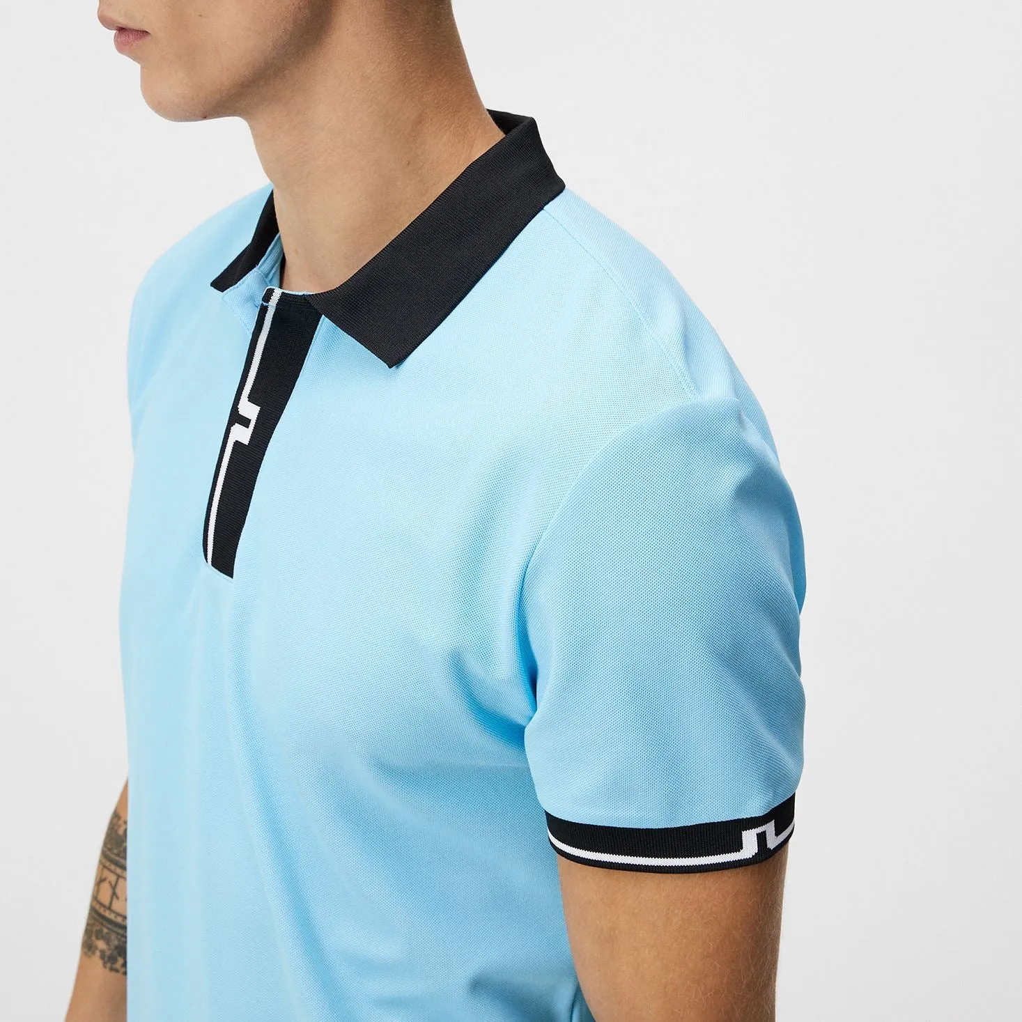 Bay Slim Fit Sport Pique Polo Baltic Sea Blue - SS24