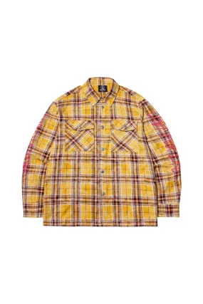 BEASTER Washed Haze Plaid Shirt