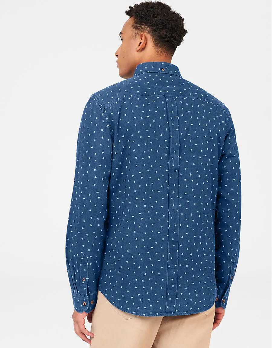 Ben Sherman Indigo Card Print Shirt