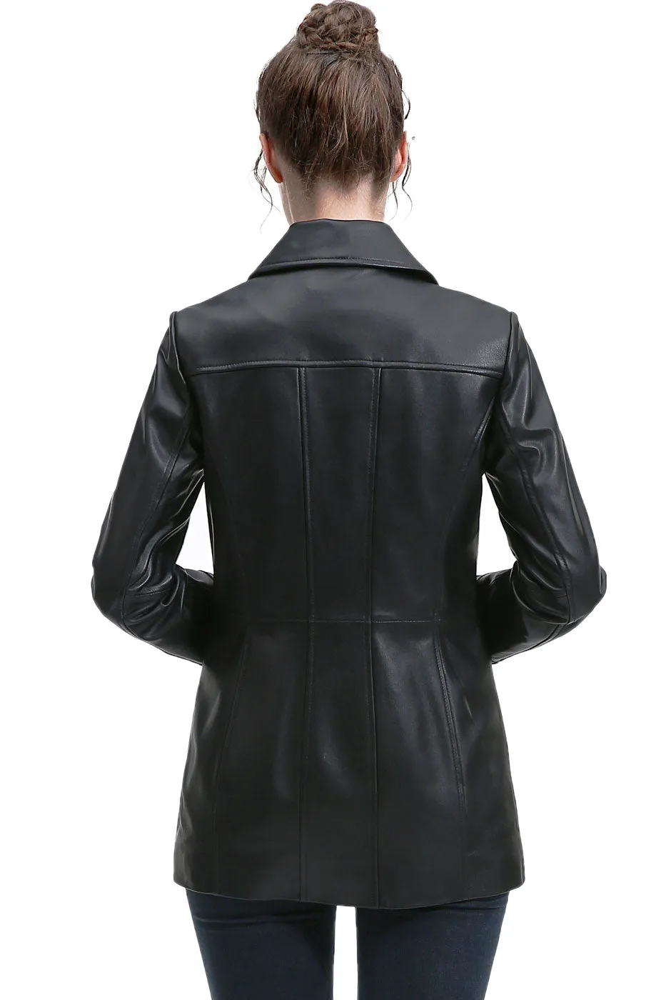 BGSD Women Sofia Lambskin Leather Coat