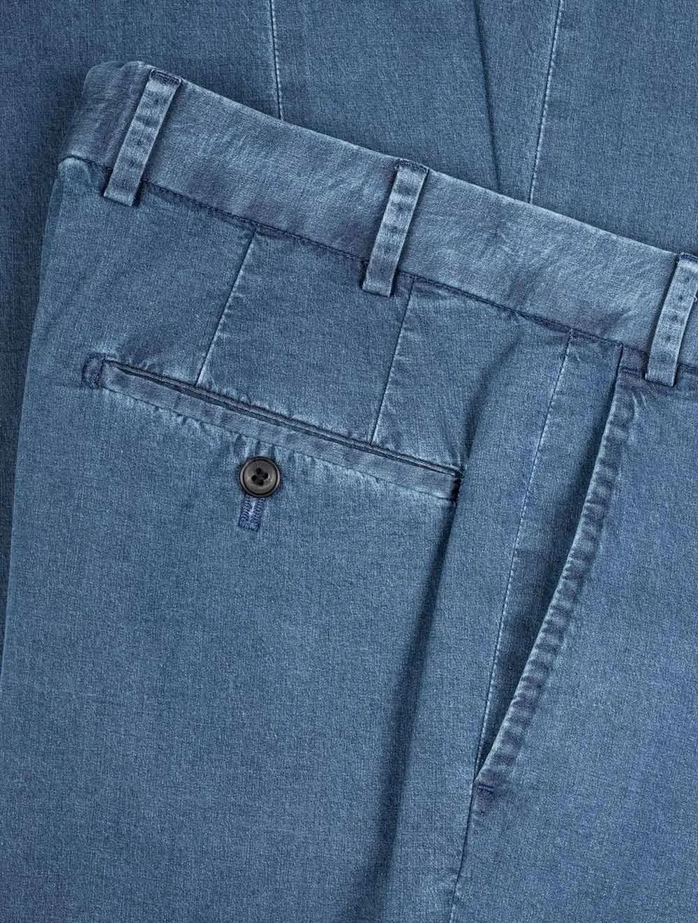 Blue Classic Cotton Parma Trousers