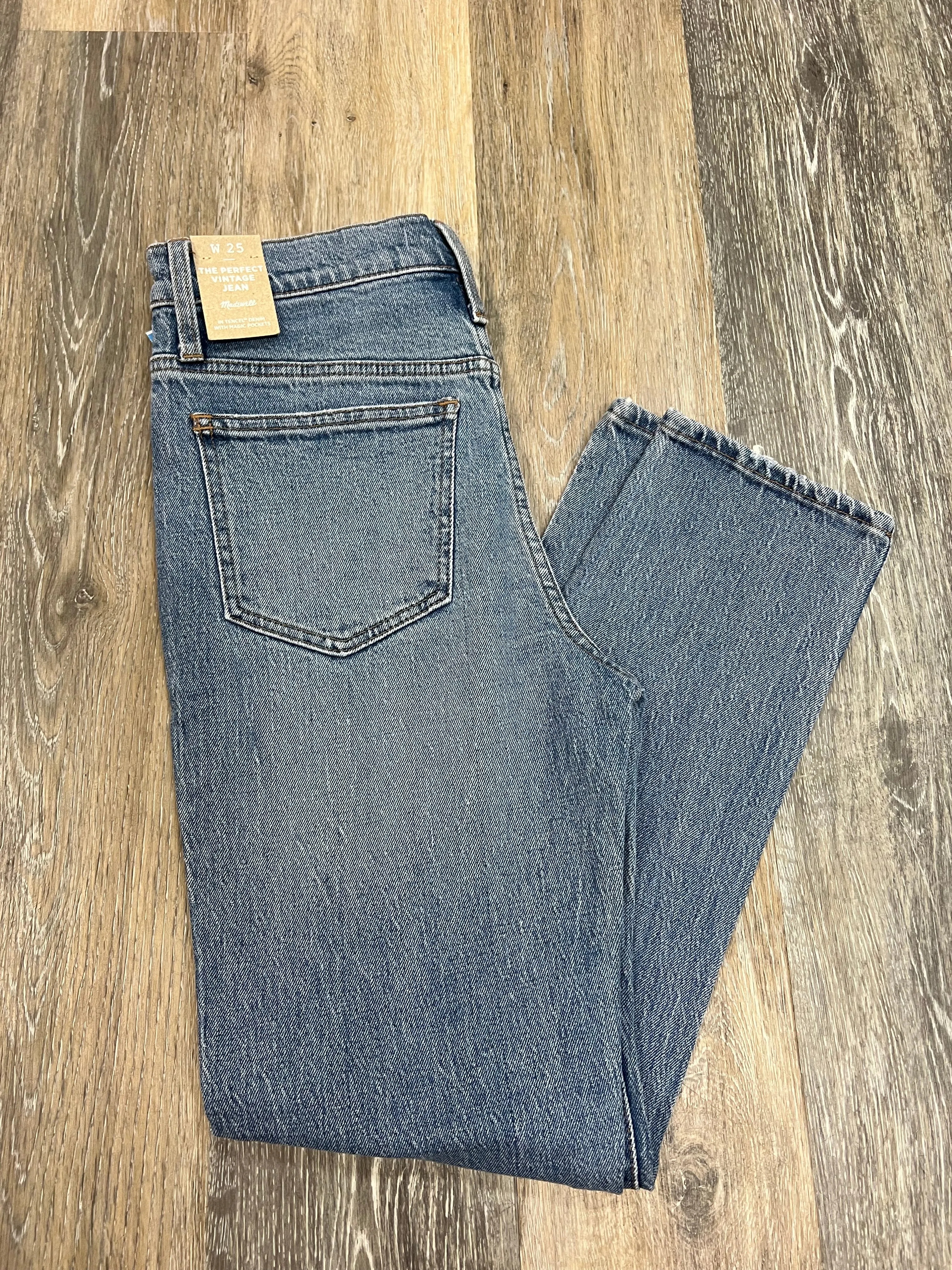 Blue Denim Jeans Straight Madewell, Size 1/25