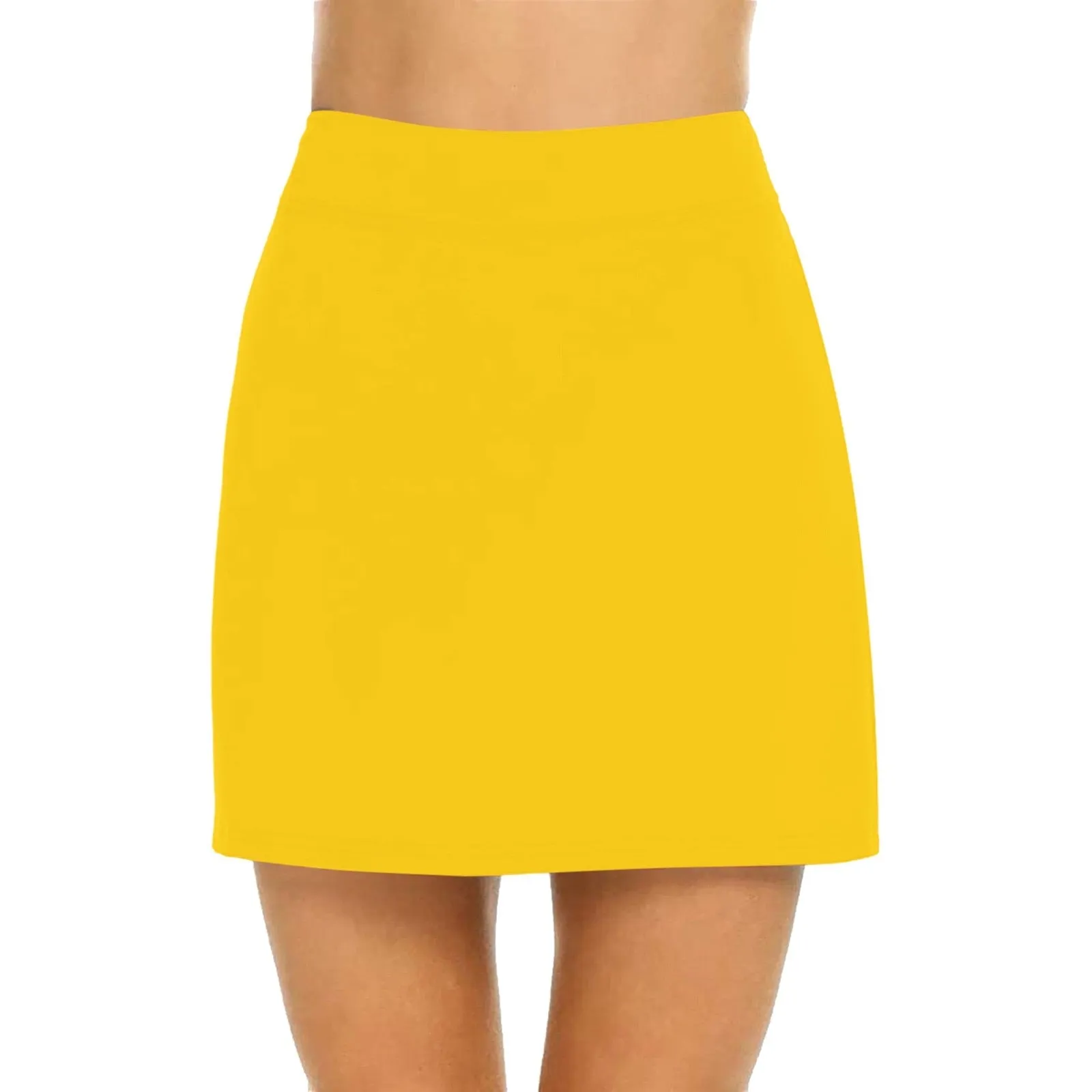 Breathable Solid Color Yoga Short Skirt