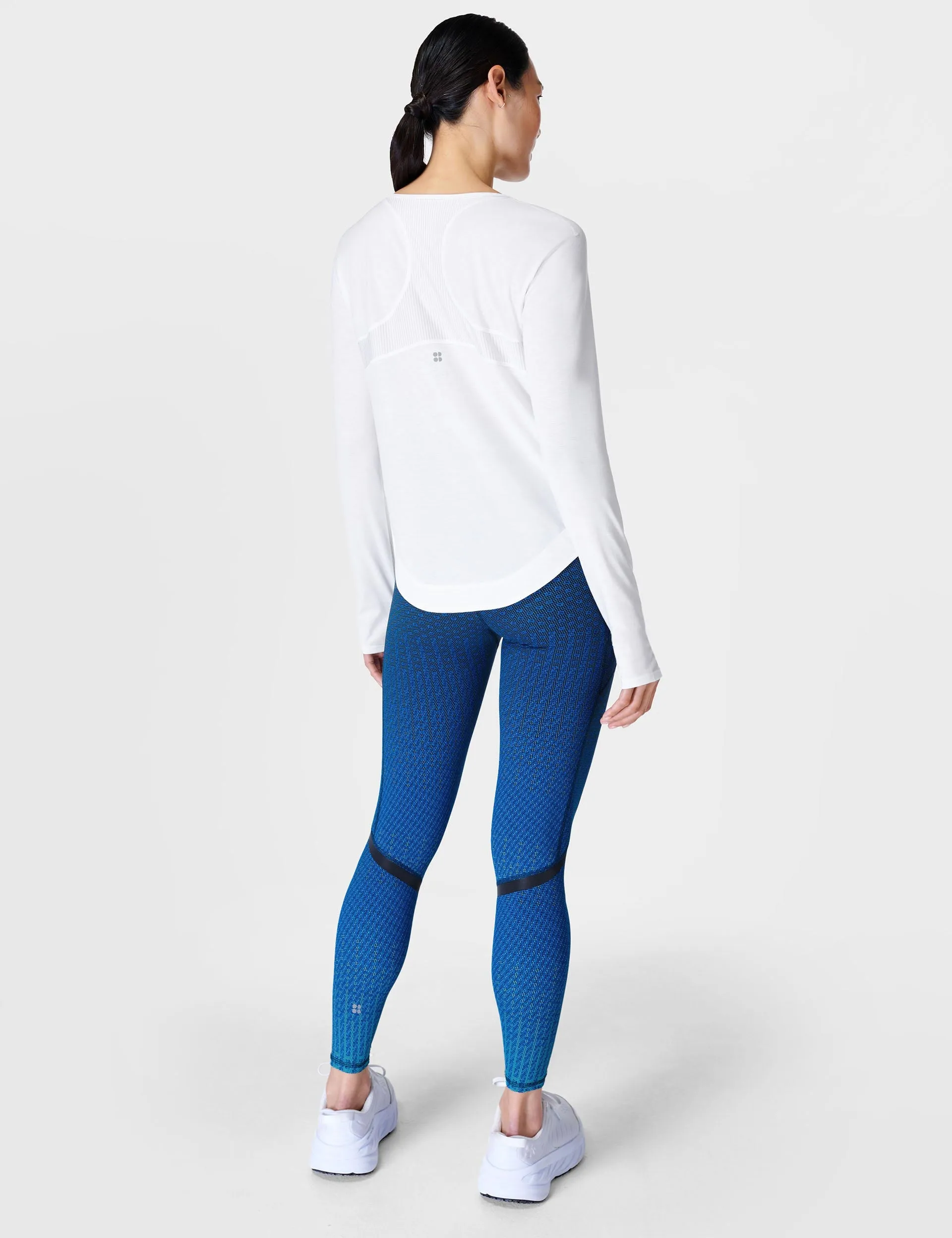 Breathe Easy Running Long Sleeve Top - White