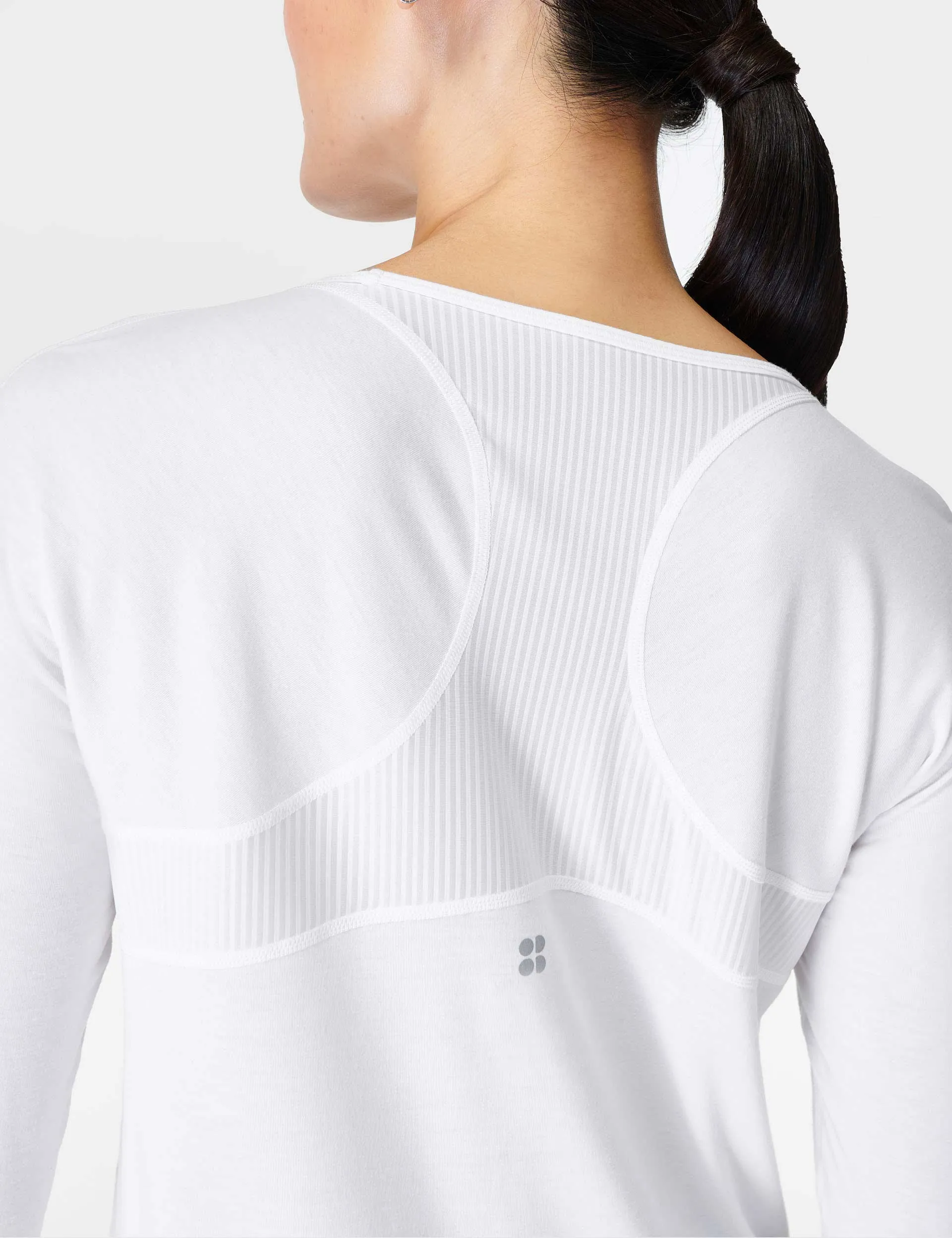 Breathe Easy Running Long Sleeve Top - White