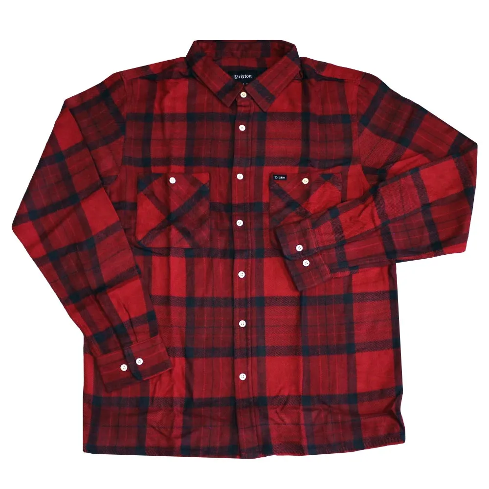 Brixton Milton Flannel Long Sleeve  Shirt Red