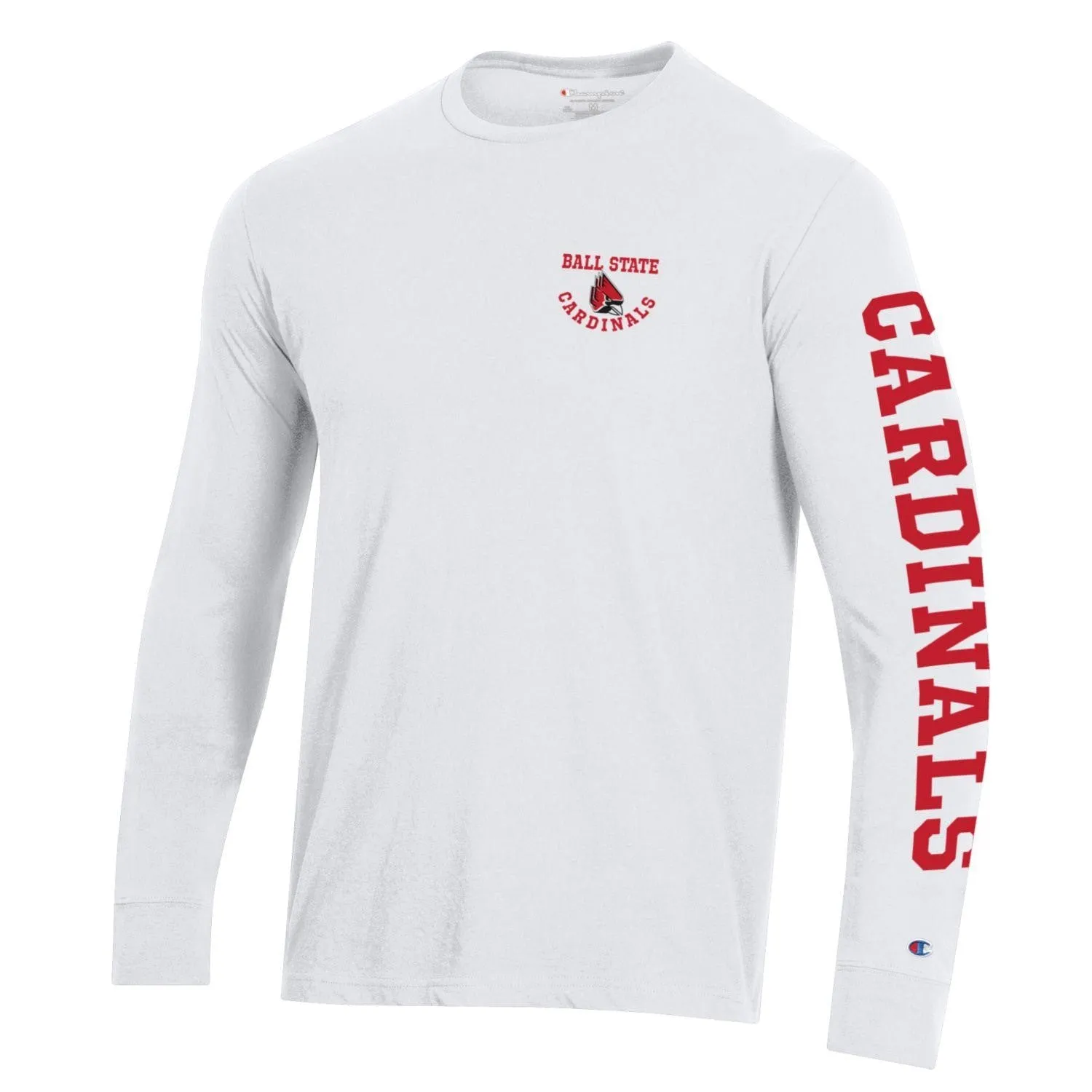 BSU Cardinals Men's Champion Sleeve Graphic Long-Sleeve T-Shirt