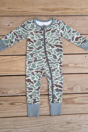 Burlebo Retro Duck Camo Baby Full Zip