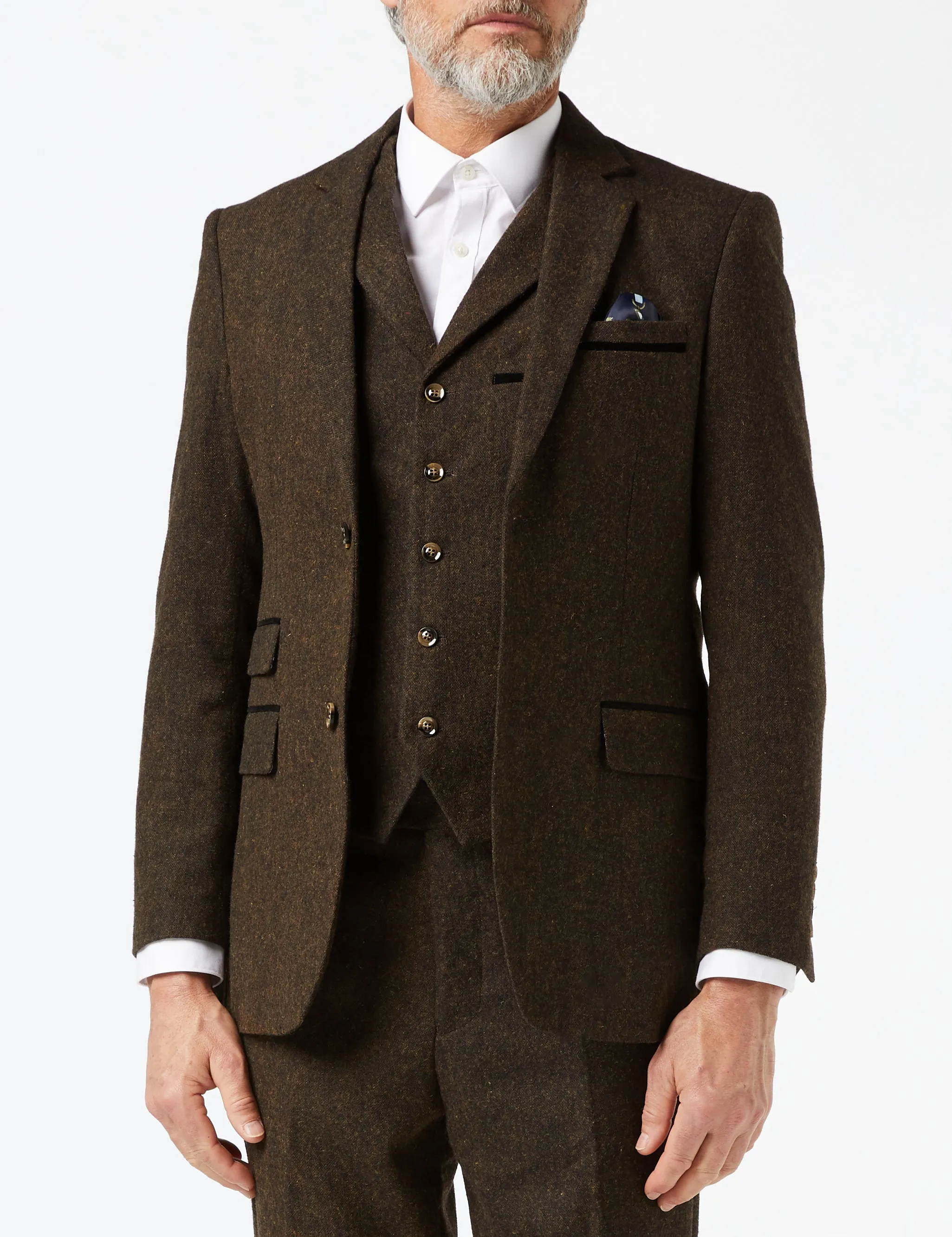 CALVIN - BROWN TWEED SUIT