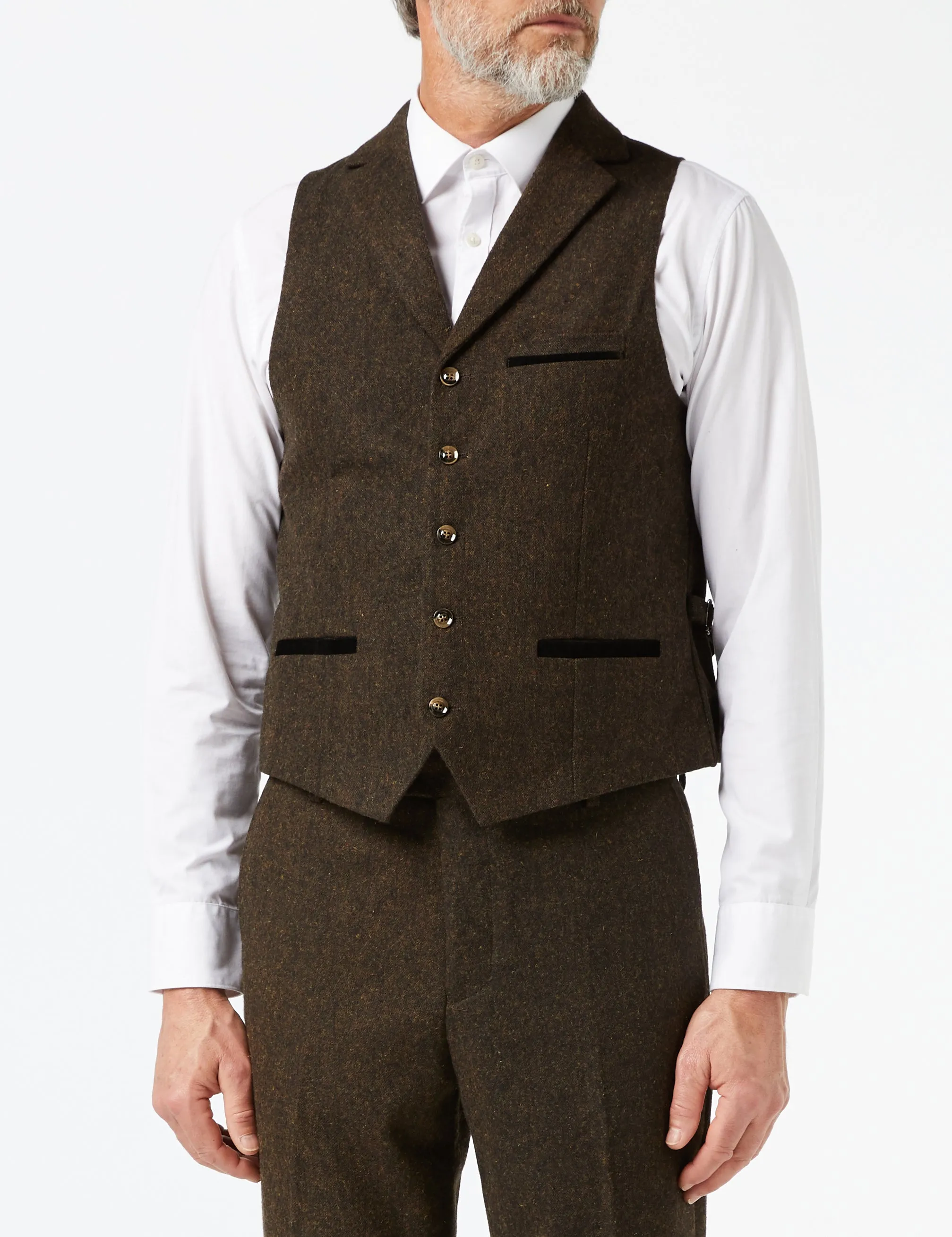 CALVIN - BROWN TWEED SUIT