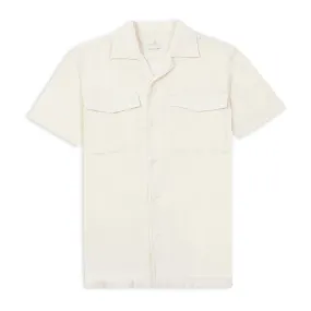 Camp Collar Short Sleeve Shirt - Light Dobby Off White