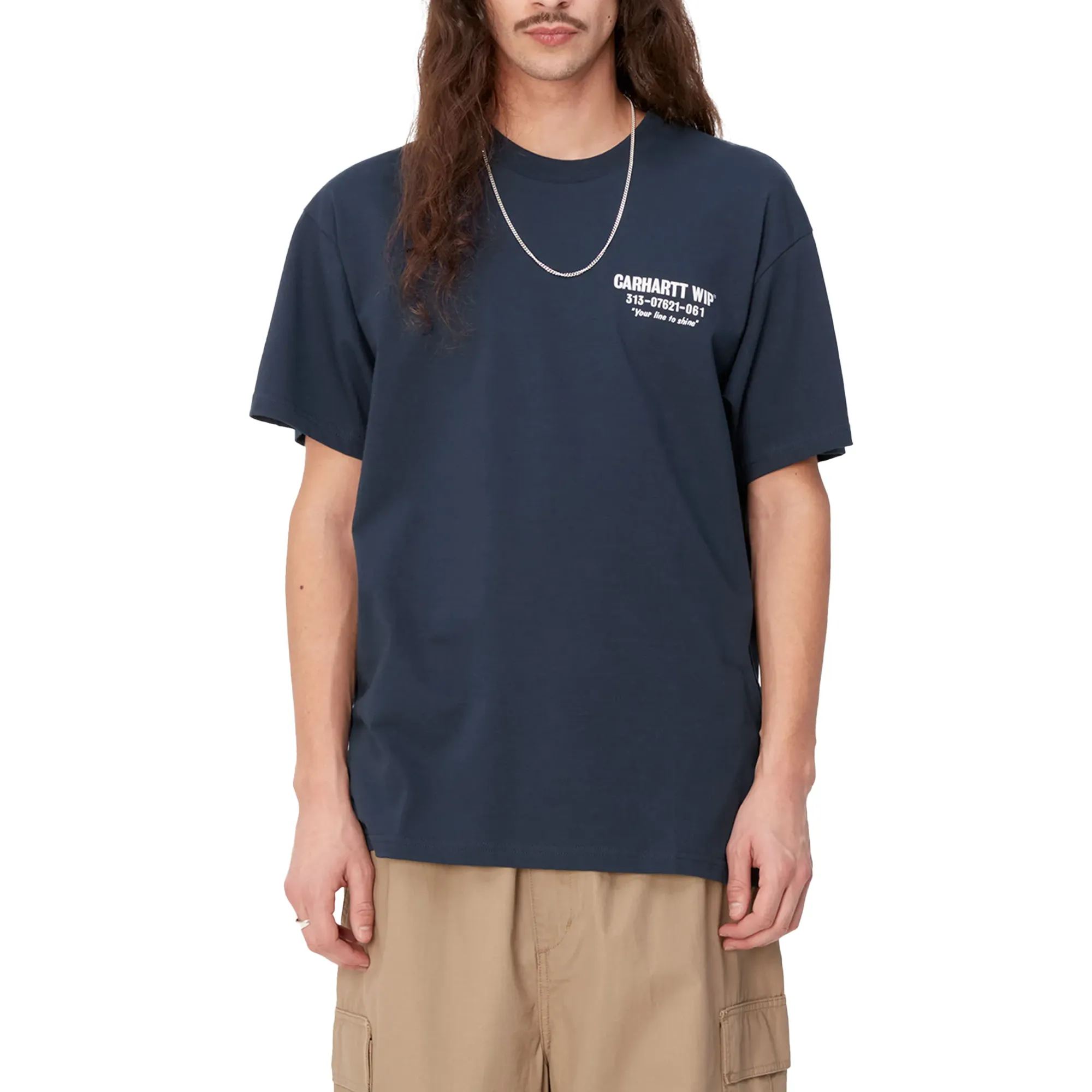 Carhartt WIP S/S Less Troubles T-Shirt Blue/Wax