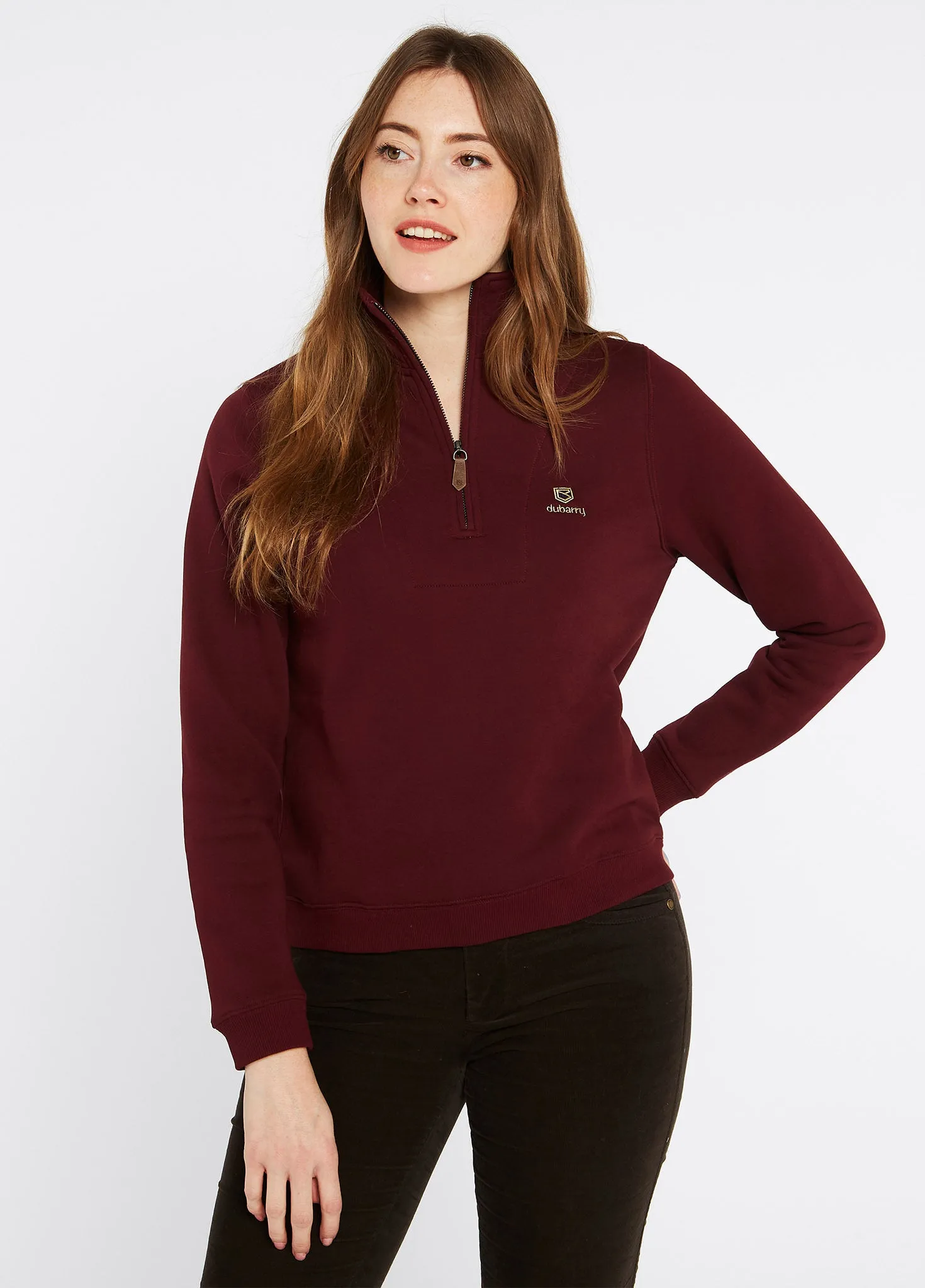 Castlemartyr Women's Quarter Zip Sweatshirt - Ox Blood