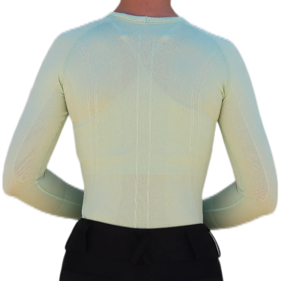 Chic Athletic Long Sleeve Shirt - Mint Green