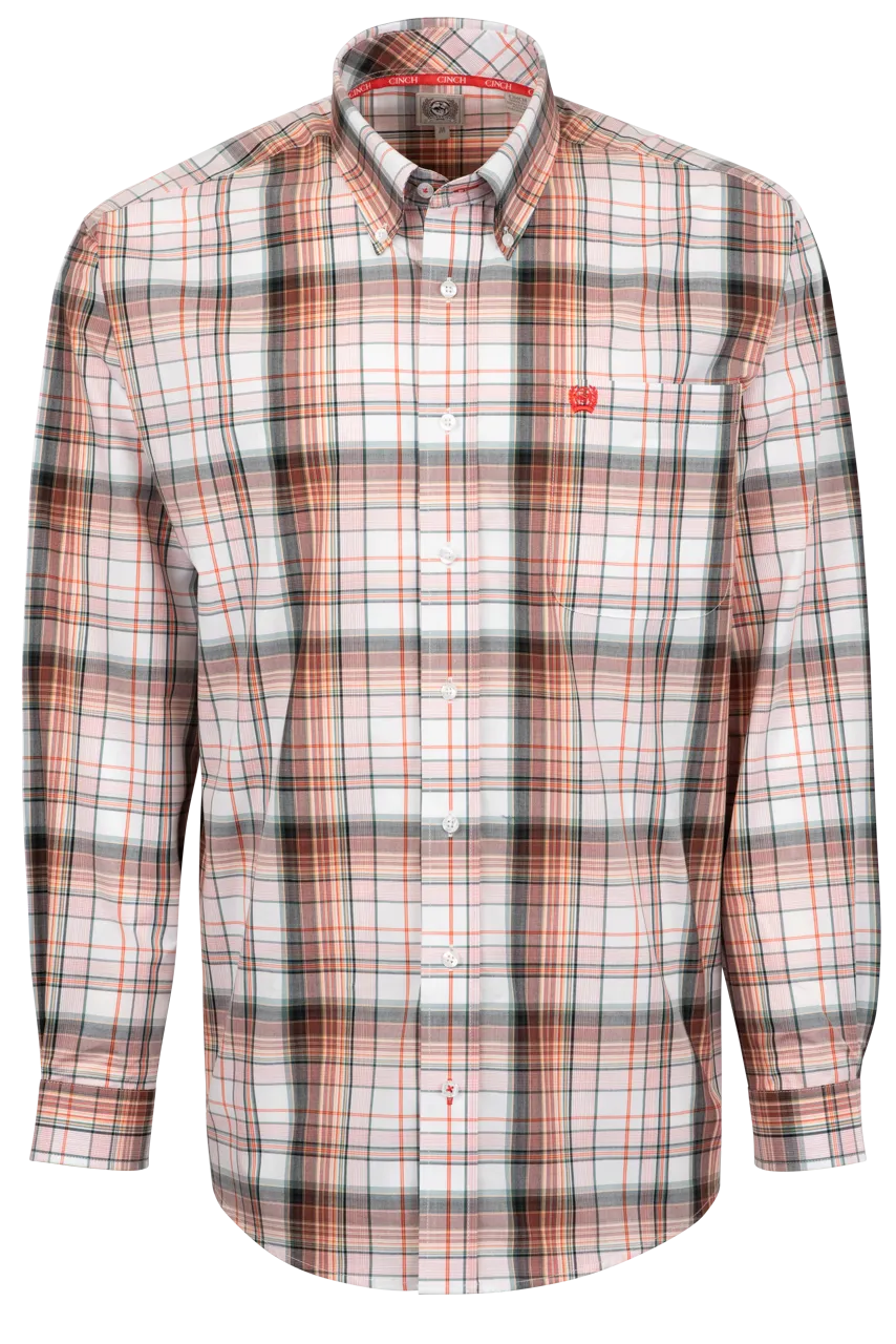 Cinch Woven Plaid Button-Front Shirt - Multi