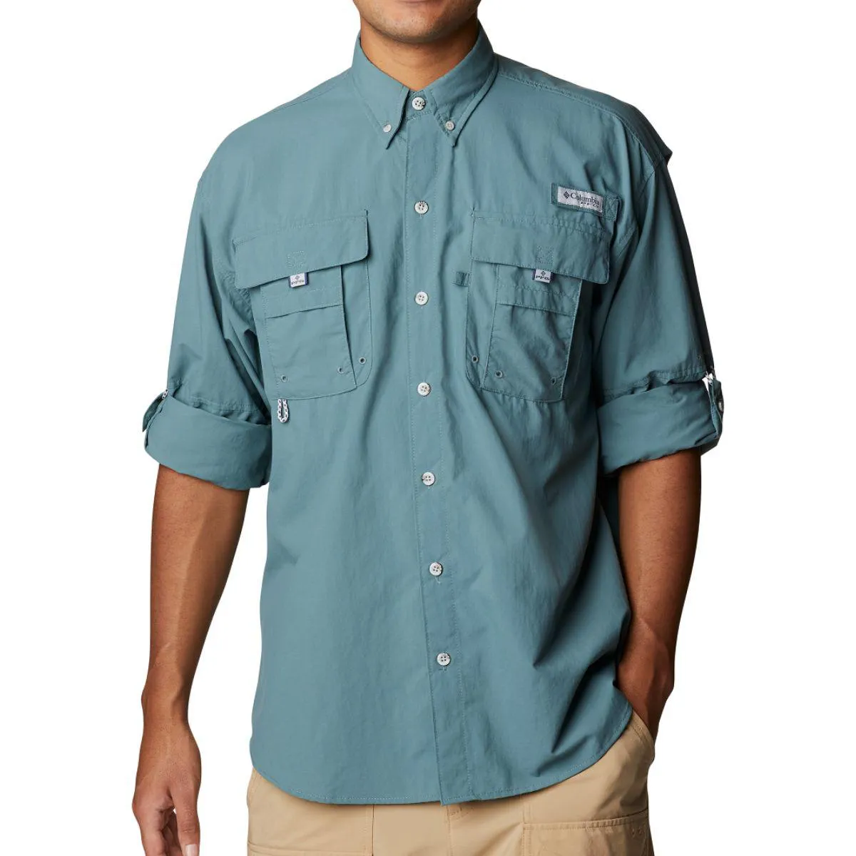 Columbia PFG Bahama Long Sleeve Shirt Mens Metal