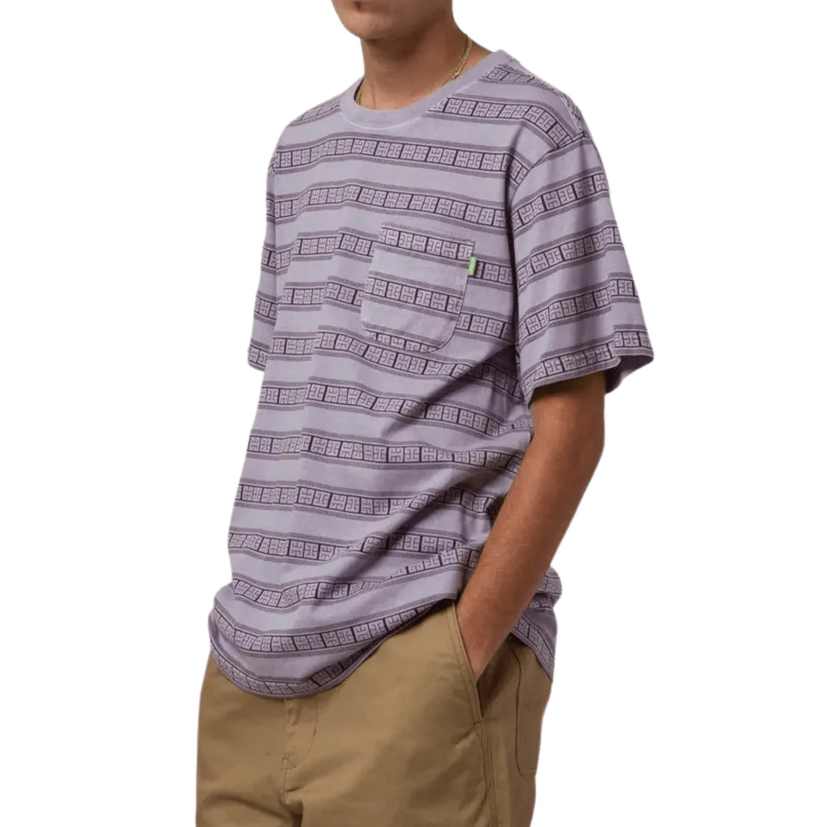 Cooper Stirpe S/S Knit T - Dust Purple