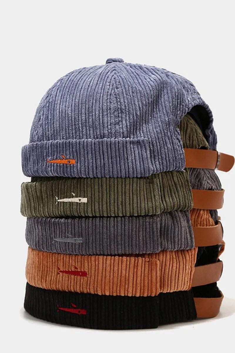 CORDUROY BRIMLESS FASHION CASUAL CAP