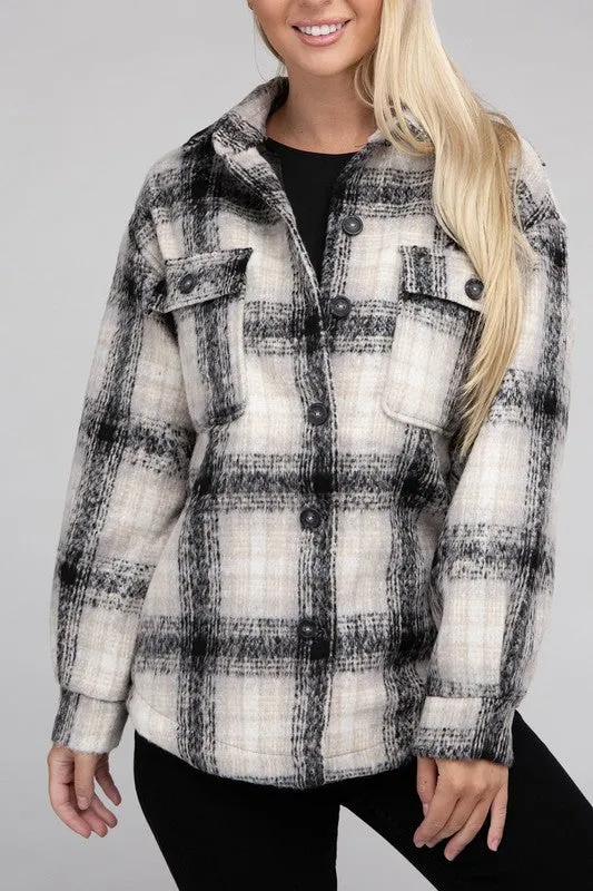 Cozy Plaid Flannel Shacket (DS)