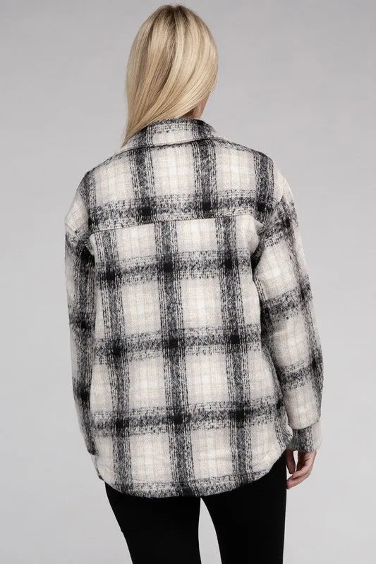 Cozy Plaid Flannel Shacket (DS)