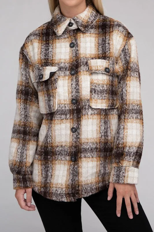 Cozy Plaid Flannel Shacket (DS)