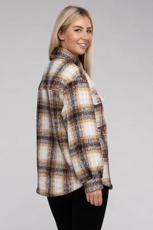 Cozy Plaid Flannel Shacket (DS)