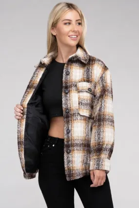 Cozy Plaid Flannel Shacket (DS)