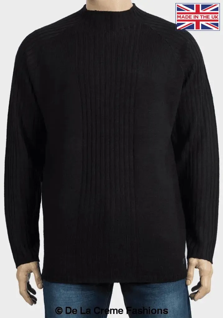 De La Creme MAN - High Neck Ribbed Knitted Jumper