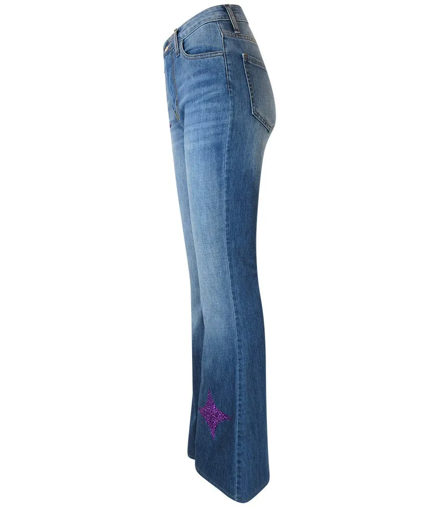 Designing Hollywood  X Madison Maison™ Denim Lavender Jean with Glitter Star