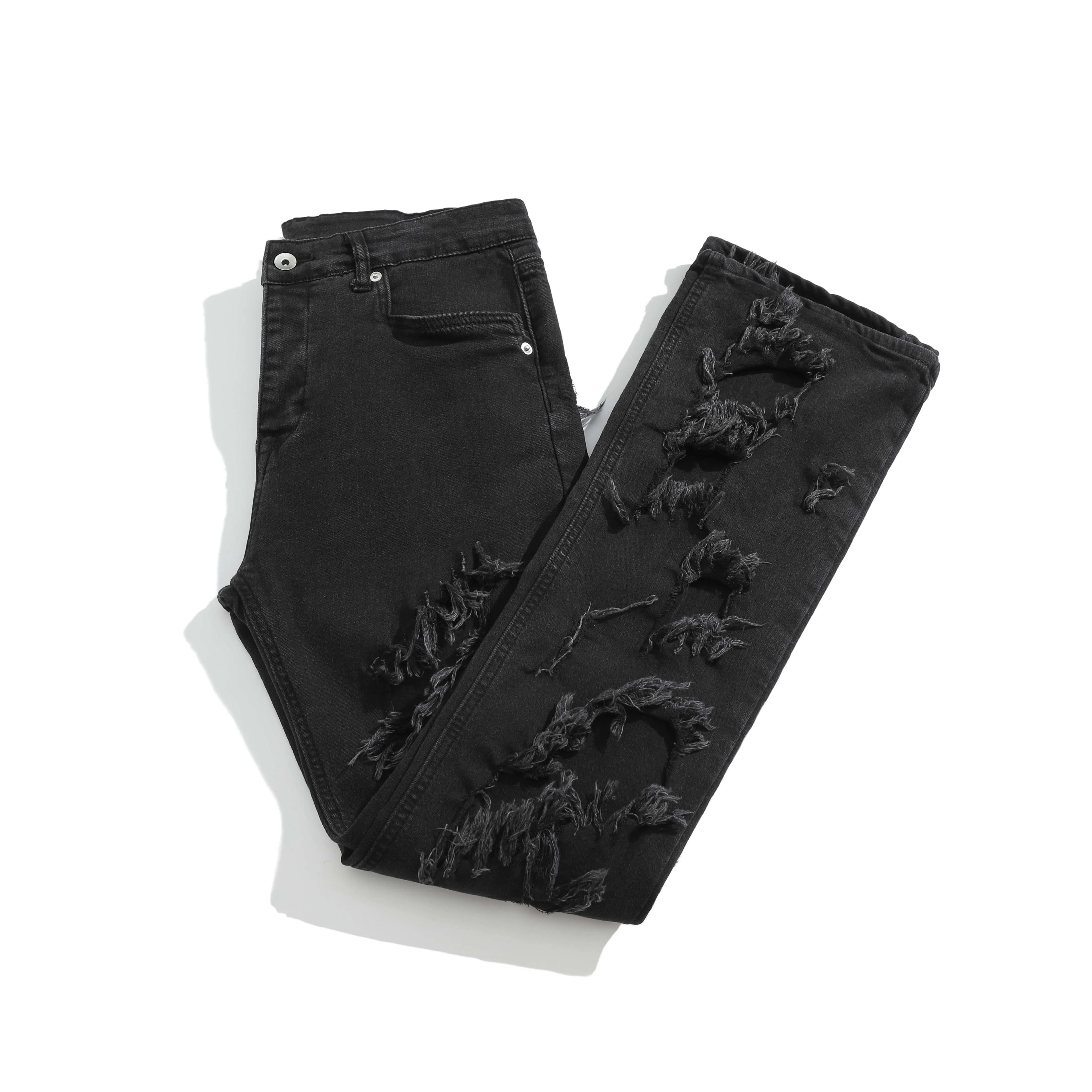 Destroyed | Distressed Black Jeans