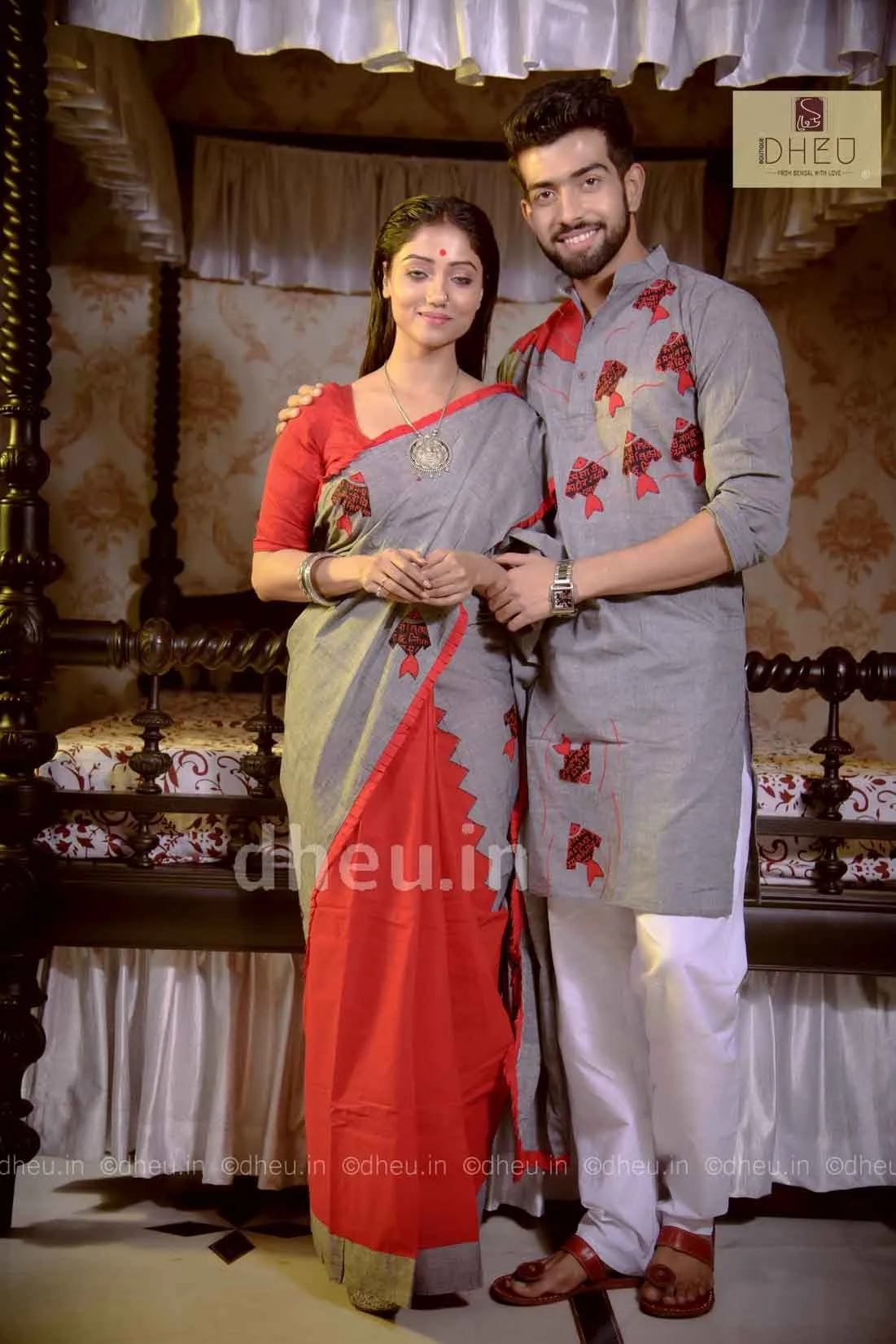 Family Set-Fish-Kurta-Saree Couple Set