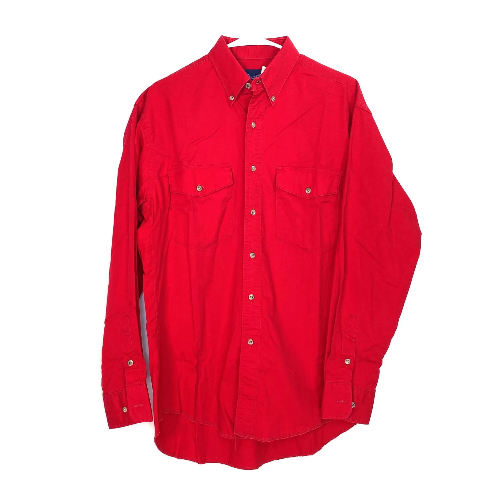 Fashionable Wrangler Mens Red X-Long Tails Button Down Shirt