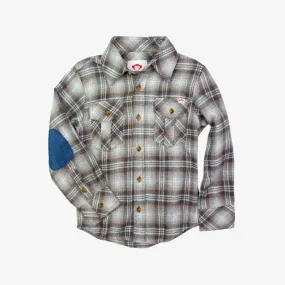 Flannel Shirt - Grey/Orange Plaid