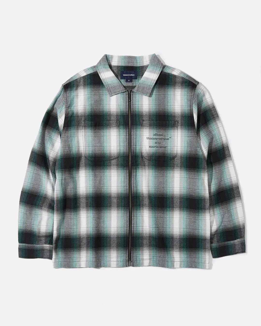 Flannel Zip Shirt - Green